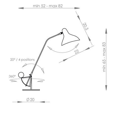 Tischleuchte Mantis 03 DCW