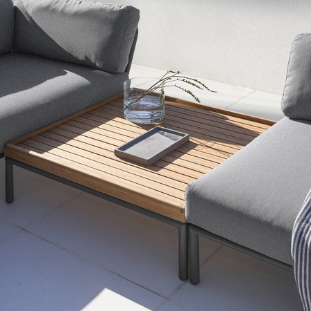 Loungetisch Level Alu Bambus Houe