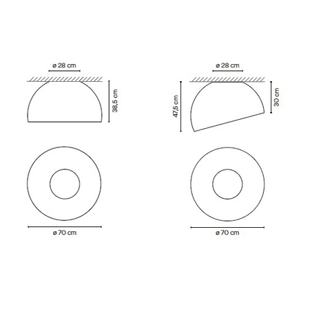 Leuchte Duo Gross Oval Vibia