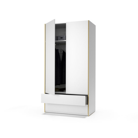 2-türiger Schrank Modular Plus mit Seitenregal von Müller Möbelwerkstätten