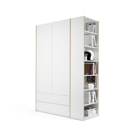 2-türiger Schrank Modular Plus mit Seitenregal von Müller Möbelwerkstätten