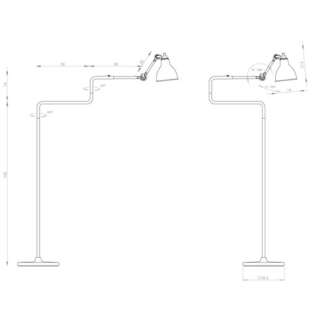 Lampe Gras 411 