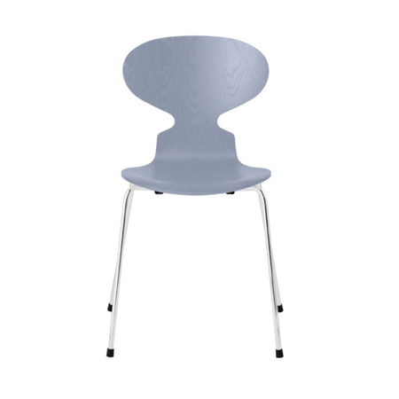Fritz Hansen Stuhl 'Ant' gefärbte Esche, beine Chrome  Lavender Blue 815,  43 cm 