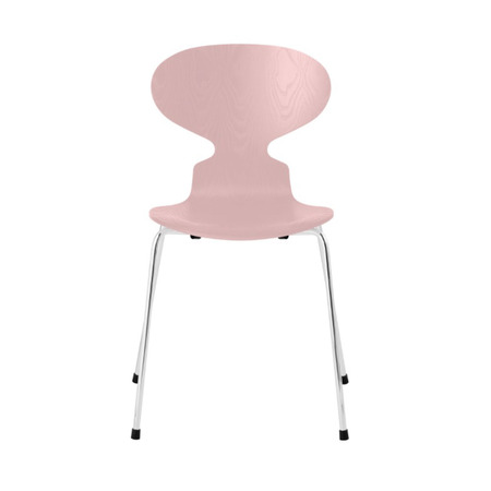 Fritz Hansen Stuhl 'Ant' gefärbte Esche, beine Chrome  Pale Rose 615,  43 cm 