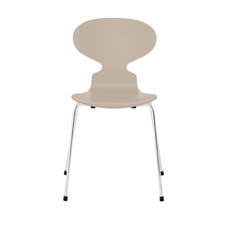 Fritz Hansen Stuhl 'Ant'  Chrom ,  Light Beige 130,  43 cm 