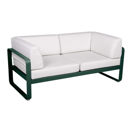 Fermob 2-Sitzer Club-Sofa 'Bellevie'  Zederngrün 02,  Grauweiss 81