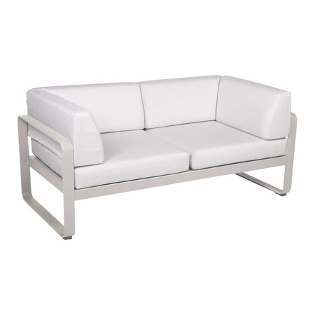 Fermob 2-Sitzer Club-Sofa 'Bellevie'  Lehmgrau A5	,  Grauweiss 81