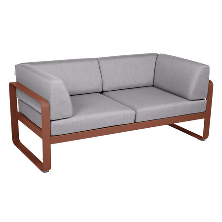 Fermob 2-Sitzer Club-Sofa 'Bellevie'  Ockerrot 20,  Flanellgrau 79