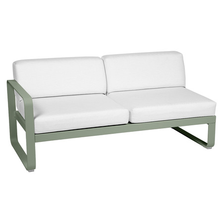 Fermob Linkes 2-Sitzer Modul 'Bellevie'  Kaktus 82,  Grauweiss 81