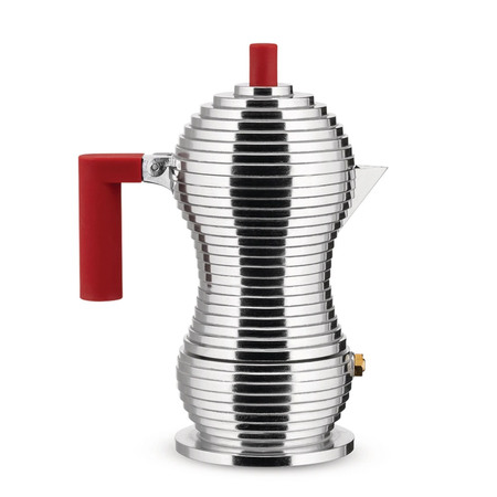 Alessi Espressomaschine 'Pulcina'  Rot,  Für 3 Tassen