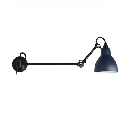 DCW Éditions Wandleuchte 'Lampe Gras N°204 L40'  Schwarz-Blau