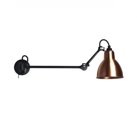 DCW Éditions Wandleuchte 'Lampe Gras N°204 L40'  Schwarz-Kupfer