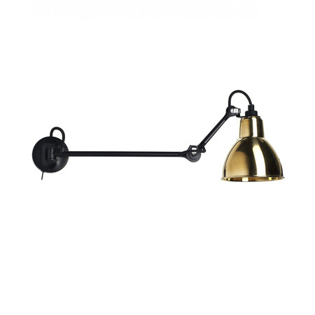 DCW Éditions Wandleuchte 'Lampe Gras N°204 L40'  Schwarz-Messing