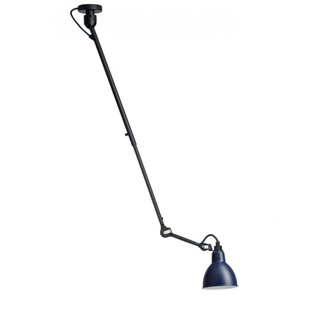 DCW Éditions Runde 'Lampe Gras N°302'  Schwarz-Blau,  Rund