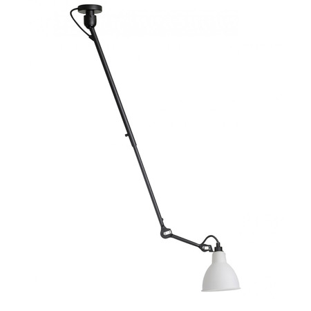 DCW Éditions Runde 'Lampe Gras N°302'  Schwarz-Mattiertes Glas,  Rund