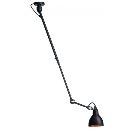 DCW Éditions Runde 'Lampe Gras N°302'  Schwarz-Schwarz-Kupfer,  Rund