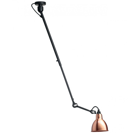 DCW Éditions Runde 'Lampe Gras N°302'  Schwarz-Kupfer-Weiss,  Rund
