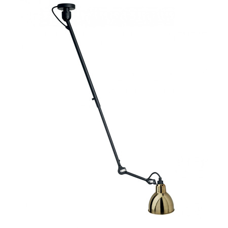 DCW Éditions Runde 'Lampe Gras N°302'  Schwarz-Messing,  Rund