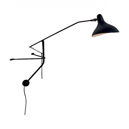 DCW Éditions Wandleuchte 'Mantis BS2 Mini' Schwarz