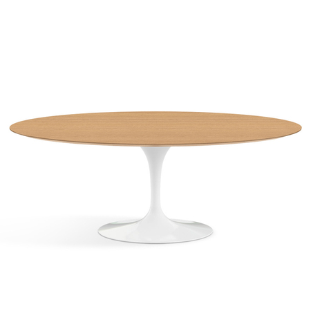 Knoll International Esstisch 'Saarinen' Eiche natur, Weiss, L: 198 cm