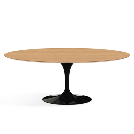 Knoll International Esstisch 'Saarinen' Eiche natur, Schwarz, L: 198 cm