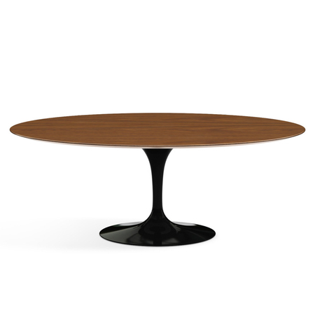 Knoll International Esstisch 'Saarinen' Walnuss natur , Schwarz, L: 198 cm