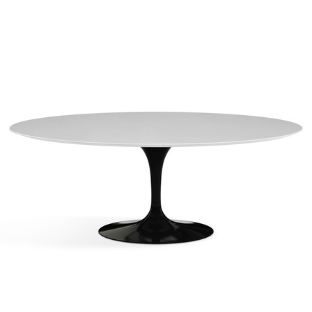 Knoll International Esstisch 'Saarinen' Weiss lackiert, Schwarz, L: 198 cm