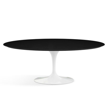 Knoll International Esstisch 'Saarinen' Schwarz lackiert, Weiss, L: 198 cm