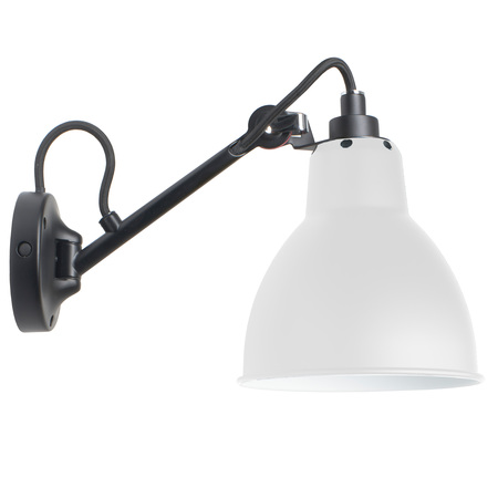 DCW Éditions Wandleuchte 'Lampe Gras N°104' Schwarz-Polycarbonate