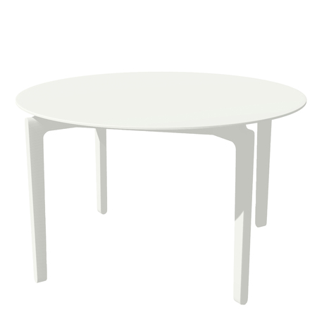 Ton Runder Tisch 'Leaf' Buche, Weiss pigmentiert (B20)