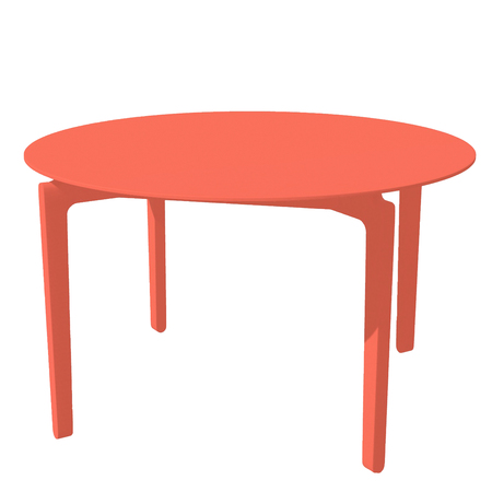 Ton Runder Tisch 'Leaf' Buche, Lachsrosa pigmentiert (B41)