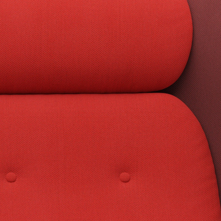 Fritz Hansen Sofa 'Ro' Rot - Schale: FIO581, Kissen: FIO571
