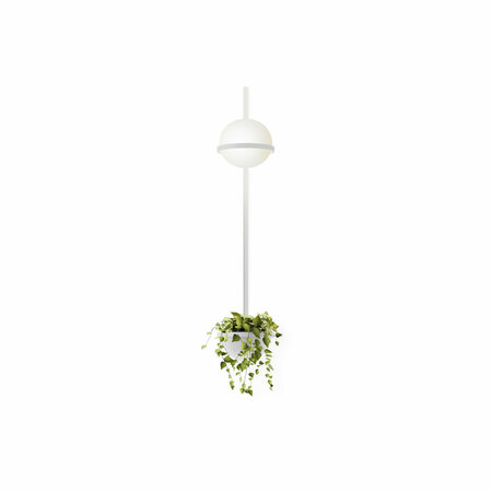 Vibia Wandleuchte 'Palma' Weiss, 1 Leuchtkugel mit Pflanzentopf