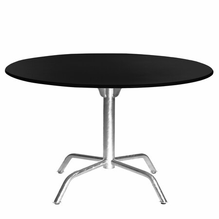 Manufakt Grosser Clubtisch 'Bättig' Schwarz - RAL 9005, Ø: 120 cm