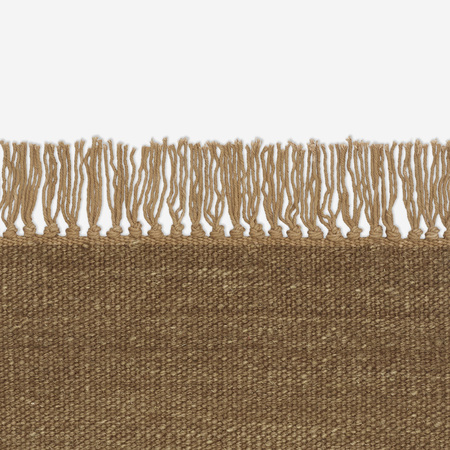 Kvadrat Teppich 'Vintage Coloured Fringes' 130 x 170 cm, Perlgold 1616