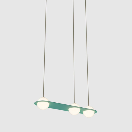 Lambert & Fils Pendelleuchte 'Laurent 07' Türkis / Kabel Beige, Parallel