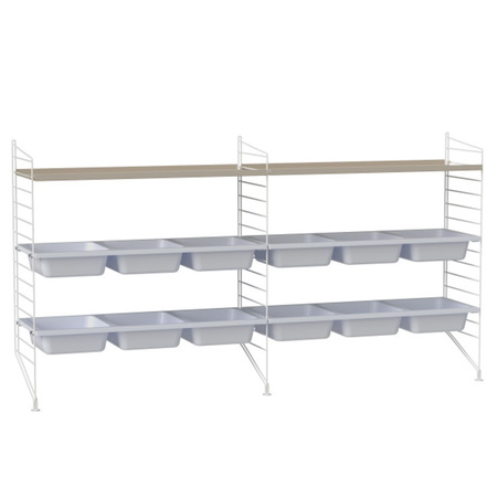 Regal 'String' mit Boxen String Furniture