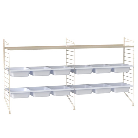 Regal 'String' mit Boxen String Furniture
