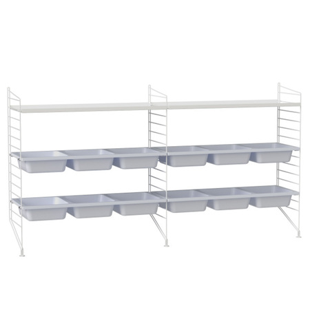 Regal 'String' mit Boxen String Furniture