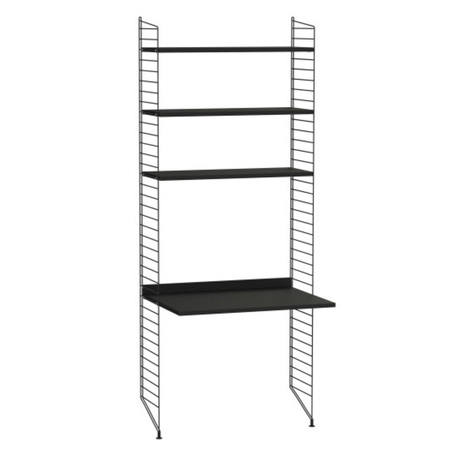 2.00 m hohes Regal 'String' mit Arbeitstisch String Furniture
