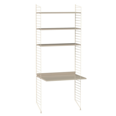 2.00 m hohes Regal 'String' mit Arbeitstisch String Furniture