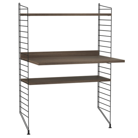 1.15 m hohes Regal 'String' mit Arbeitstisch String Furniture