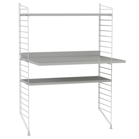 1.15 m hohes Regal 'String' mit Arbeitstisch String Furniture