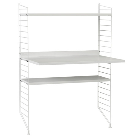 1.15 m hohes Regal 'String' mit Arbeitstisch String Furniture