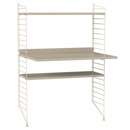 1.15 m hohes Regal 'String' mit Arbeitstisch String Furniture