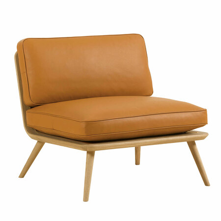 Fredericia 'Spine Lounge' Sessel Eiche lackiert, Cognac 307 - Omni