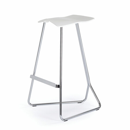 Classicon Barhocker 'Triton' Chrom, Cremeweiss