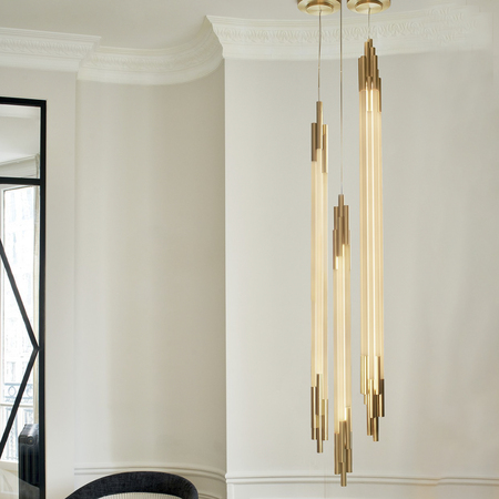DCW Éditions Org Pendant Vertical Gold, L: 200 cm