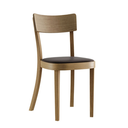Horgenglarus Classic Stuhl Kunststoffgleiter, Eiche Natur - HG 530, Mit Sitzpolster