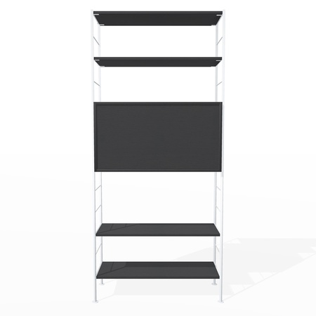 Richard Lampert  Hirche Regal DHS 10 / Basis 02 / H: 1855 Schwarz - RAL 9010, Weiss - RAL 9010, Schwarz - RAL 9005